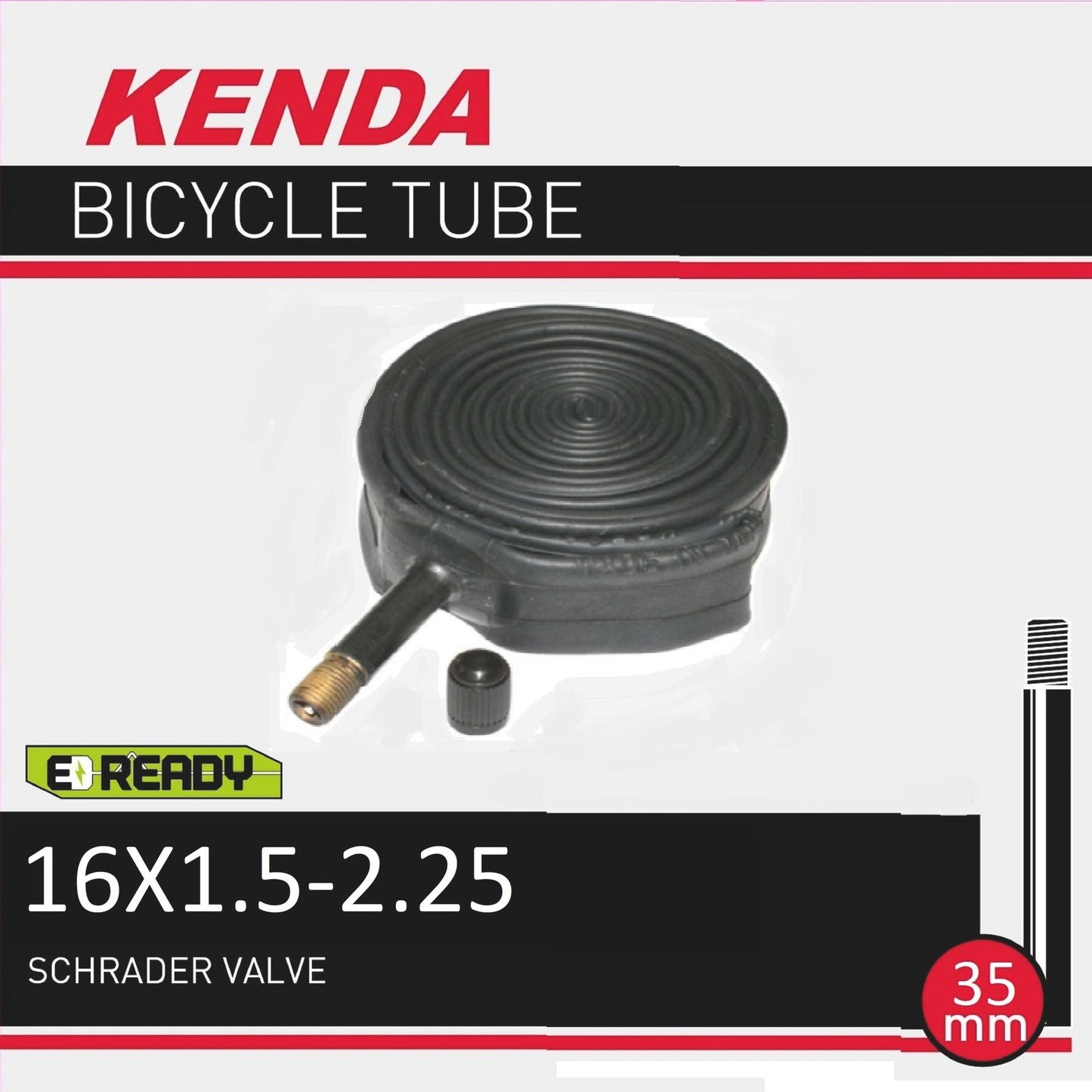 KENDA TUBE 16X1.5/2.25 AV/SV 35MM VALVE