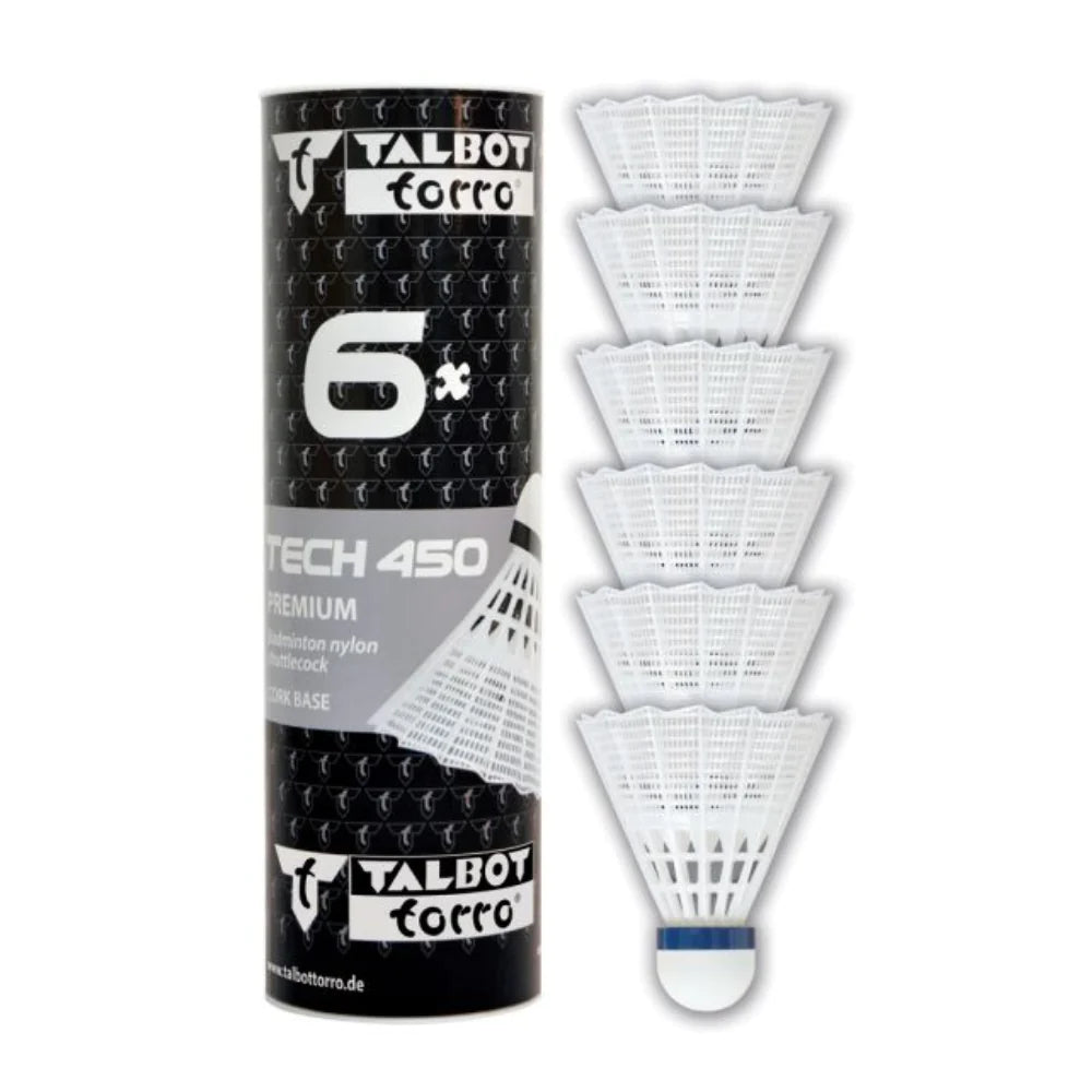 Talbot-Torro Tech 450 Shuttlecocks – Tube of 6