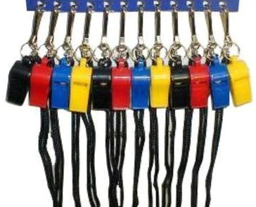 Plastic Whistle (light) with Lanyard